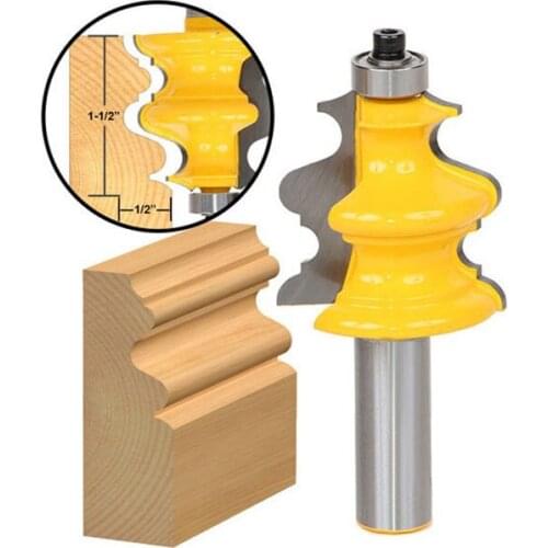 1 Pcs 1/2'' Shank 3-tooth T-type Blade Cutter Panel Cabinet Router Bits Set Milling cutter Power Tools Door knife Wood Cutter