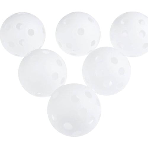 10pcs Golf Practice Balls 72mm White Golf Light Ball with Hole Golf Training Aids Indoor Outdoor Sports Golf Accessories