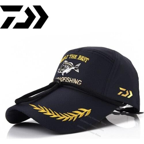 2021 Daiwa Summer Mens for Sunbonnet Fishing Hat Printing Outdoor Sun Protection Hiking Cap Riding Hat Quick Dry UV Protection