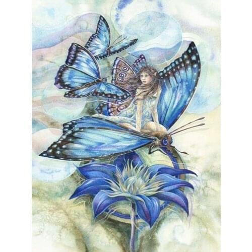 3D Diamond Painting "butterfly Fairy" DIY Full Rhinestones Drill Cross-stitch Kits Square Round Diamond Embroidery