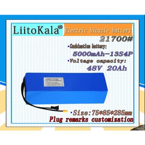 LiitoKala Original 48V 20AH Ebike Battery 48V 1000W for electric bike battery for bike Powerful electric bicycle battery XT60