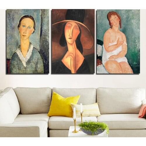 Amedeo Modigliani Classic Wall Art Canvas Painting Poster Prints Modern Painting Wall Picture For Living Room Home Decor Artwork