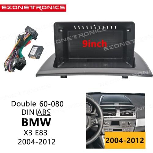1Din2Din Car DVD Frame Audio Fitting Adaptor Dash Trim Kits Facia Panel 9inch For BMW X3 E83 2004-2012 Double Din Radio Player