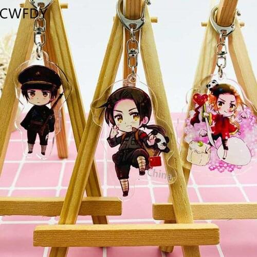 Anime Keychain Axis Powers Hetalia APH Acrylic Figure key Chains Decoration Collection Model Toy Double Side Llaveros Cosplay