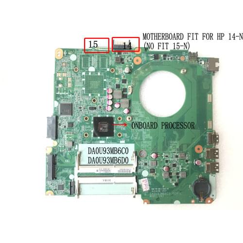 FAST SHIPPING,BRAND NEW DA0U93MB6D2 / DA0U93MB6C0 FOR HP PAVILION 14-N LAPTOP MOTHERBOARD , WITH PROCESSOR E1 SERIES