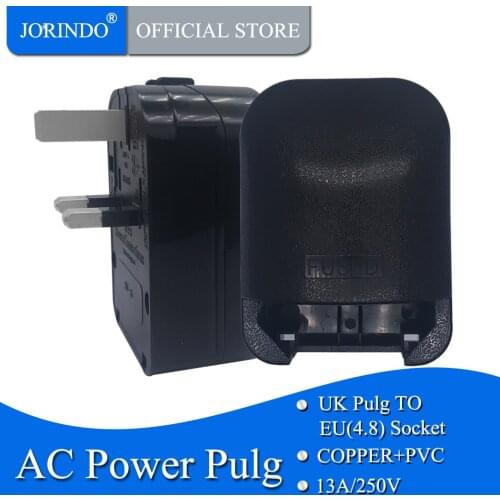 JORINDO Europe EU 2 Pin to UK 3Pin Plug Adapter Power Socket Travel Converter schuko adapter to England plug box type lot