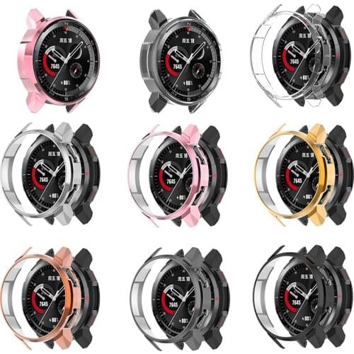 Electroplating PC Smartwatch Dial Protective Case Hollow Shell Cover for Honor Watch GS PRO Unisex Smartwatch Parts