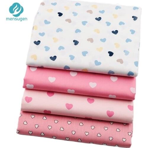 Heart Design Sewing Cotton Fabric for Dress Baby Crib Bed Sheet Blankets Cushion DIY Patchwork Cloth Upholstery Fabric By Meter