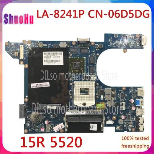 KEFU QCL00 LA-8241P CN-06D5DG 06D5DG 6D5DG For Dell Inspiron 15R 5520 7520 Laptop Motherboard HD7670M Original 100% DDR3 HM76