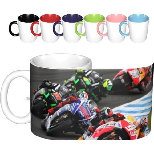 " Follow The Leader " Ceramic Mugs Coffee Cups Milk Tea Mug Phillip Island Motorcycle Motorbike Grand Prix Canon 500mm Creativ