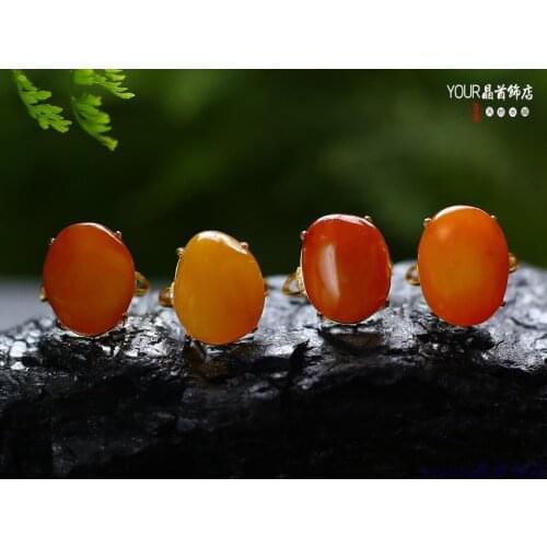 Natural hetian raw jade ring with 925 sterling silver resizable ruby rings jade jewelry ring brand women