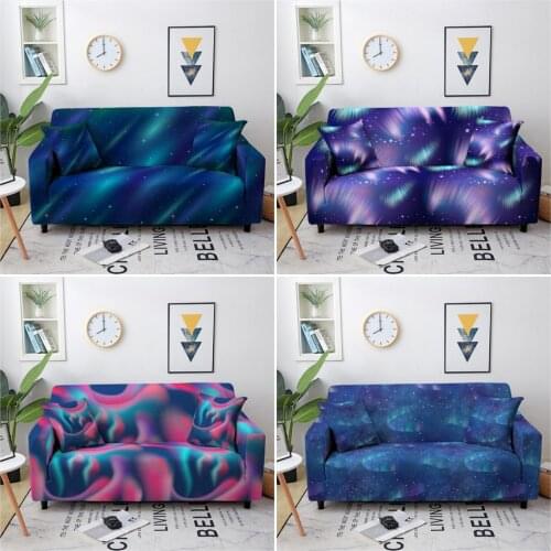Beautiful Starry Sky Sofa Cover Elastic Spandex Sofa Slipcovers For Living Room Furniture Protector Couch Cover 1/2/3/4 Seater