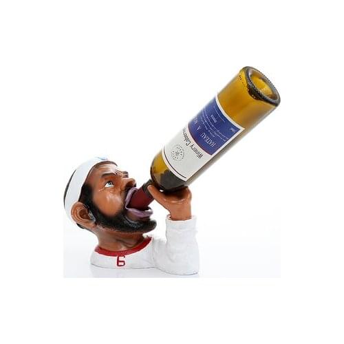 Chef Doll personality fashionable red wine shelf setting european-style high-grade decoration glass frame statues Home wedding