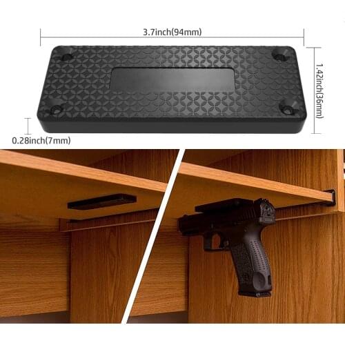 Magnetic Concealment Gun Rifle Mounting Bracket Holster for Car Under Table
