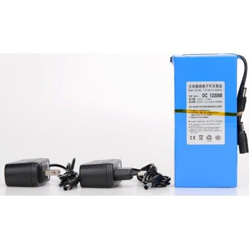 MasterFire Durable DC 12V 20000mAh Rechargable Lithium Battery Pack 12.6v 20Ah for Wireless Camera Wireless Infrared Detector