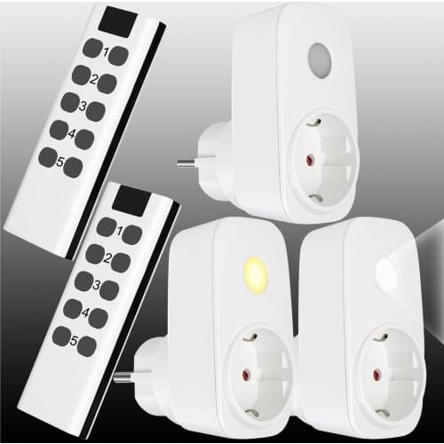 MSLE Upgrade Wireless Remote Control Night Light Smart Socket EU Plug RF 433mhz Electrical Switch Outlet Adaptor for Smart Home