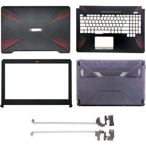 NEW Laptop LCD Back Cover/Front Bezel/Hinges/Palmrest/Bottom Case For ASUS FX80 FX80G FZ80G ZX80 FX504 FX504G 47BKLLCJN80