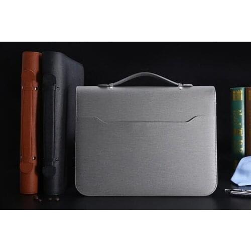 A4 Binder Zipper Office Briefcase Bag Document File Folder Ring Cabinet Case Manager Padfolio Business Organizer Holder