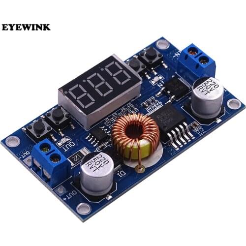 1pcs 5A 5-36V To 1.2V-32V Step Down Module DC-DC Adjustable Voltage Buck Converter Board 75W With Voltmeter Digit LED Display