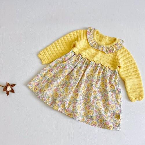 Merry Christmas Baby Girls Dress Autumn Winter Warm Knitted Sweater Dress for Toddler Girls Clothing Children Costumes Xmas