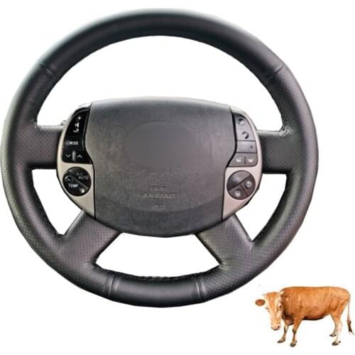 Hand stitch Car Steering Wheel Cover Leather For Toyota Prius 20(XW20) 2004 2005 2006 2007 2008 2009 Car accessories Auto parts