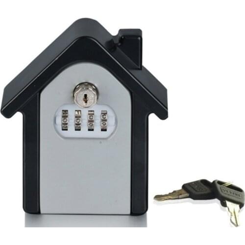 Key Safe Box Password & Key Lock Home Family Outdoor Safety Keys' Storage Box Wall Mounted Combination Lock Box