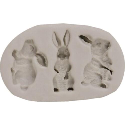Rabbit Shape Silicone Mold Fondant Cake Mold Chocolate Fudge Tool Kitchen Baking Utensils