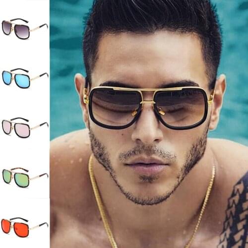 European And American Trend Thick Frame Mens Sunglasses Men Outdoor Travel Beach Sunglass Street Photography For Men