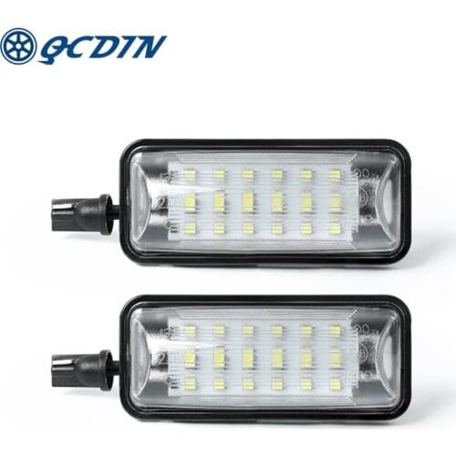 QCDIN For TOYOTA Led License Piate Lamp Clear 12V 6000K For Toyota 86 GT86 FT86 For Subaru XV Impreza Legacy BRZ WRX