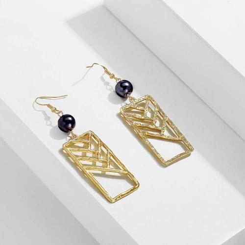 Bohemian Geometric Drop Earrings Trendy 2021 Pearl Earrings Wedding Earring Jewelry Hawaii Polynesia Brincos Fashion for Women