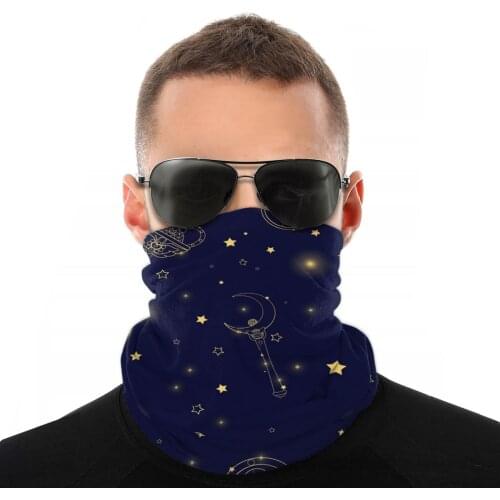 Constellation Magic Scarf Half Face Mask Unisex Halloween Tube Scarf Tubular Bandana Multi-functional Headband Cycling Hiking
