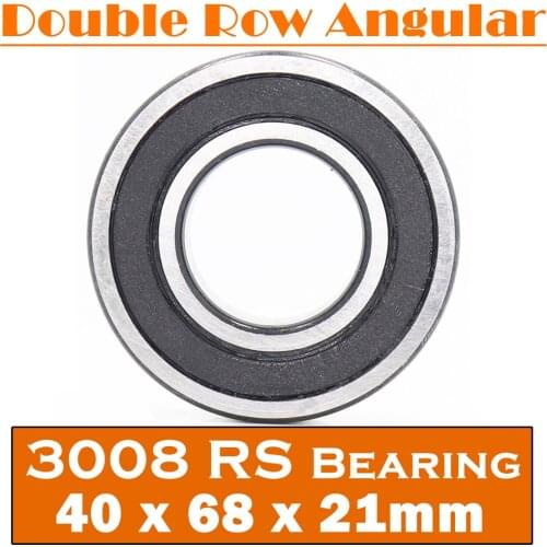 3008-2RS Bearing 40*68*21 mm ( 1 Pc ) 3008 2RS Double Row Sealed 3008 RS Angular Contact Ball Bearings