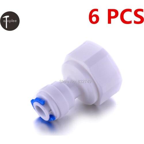 6 PCS Joint Connecting Two Waterpipes 1 / 4 1 / 2 BSP Plastic Water Filter Tools Free Shipping