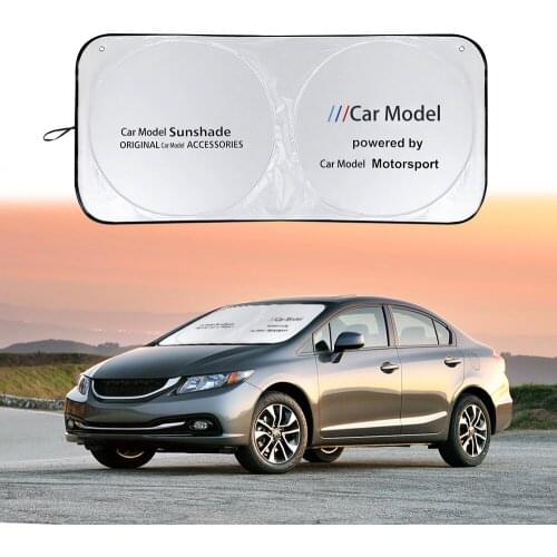 Car winshield sunshade logo parasol coche for M power auto sun cover protector with Sucker emblem for BMW 4 S 7 series X1 X3 X5