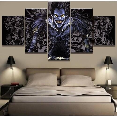 5 Piece HD Print Large Death Note Anime Poster Modern Decorative Paintings on Canvas Wall Art for Home Decorations Wall Decor