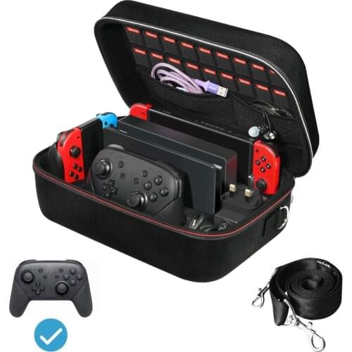 Carrying Storage Case for Nintendo Switch, Portable Travel All Protective Hard Messenger Bag Lining Switch Console Pro Controlle