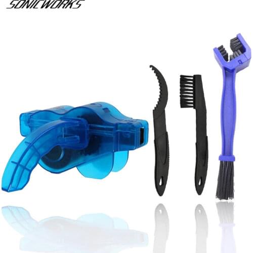 Bicycle Chain Cleaner Cycling Cleaning Brushes MTB Bike Quick Washing Tool Kit Scrubber Bikes Maintenance Chain Protector OD0001