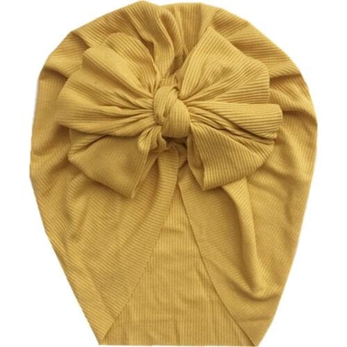 Kids Turban Cotton Beanie Hat Unisex Boys Girls Winter Warm Soft Solid Color Headwear For Chilren Hair Accessories Baby 1-6Years