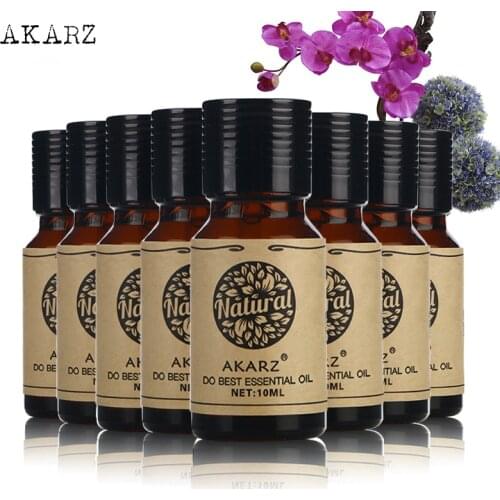 AKARZ Famous brand value meals Geranium Frankincense Ylang Oregano Neroli Myrrh Helichrysum Eucalyptus essential Oils 10ml*8