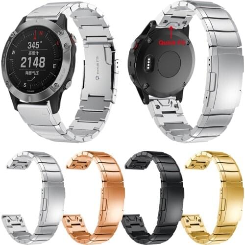 Fenix 5 5S 5X Plus/3 HR/MARQ Metal Strap for Garmin Fenix 6 6S 6X Band Bracelet Stainless Steel QuickFit Watchband 20 22MM 26MM
