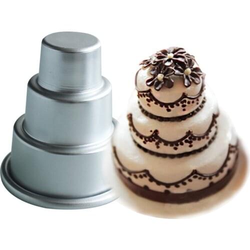 Mini Three-tier tower shape Aluminum Alloy Anodizing Baking Mold Cake Mold Biscuit Mold