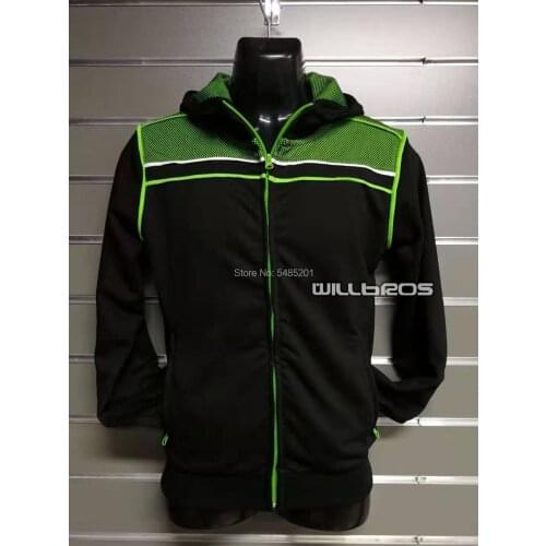 Motorcycle Zip-up Hoodie for Kawa saki Racing Team Riding Cotton Sweatshirt Motocross Cycling Jacket Moto Fleece