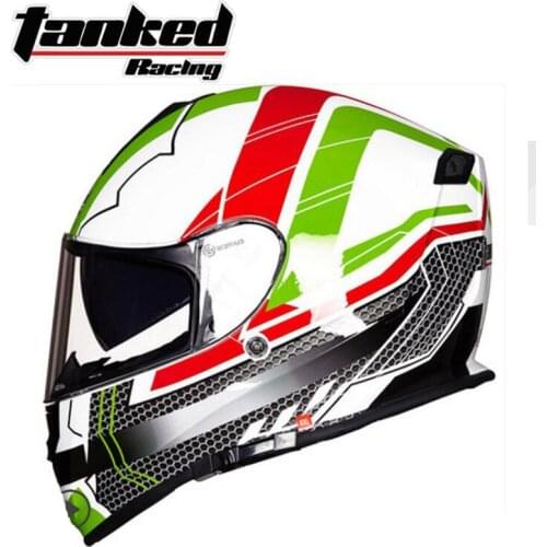 2020 Winter New EUR ECE Certification Tanked Racing Full Face Motorcycle Helmet Double lens Motorbike Helmets of ABS / PC Visor