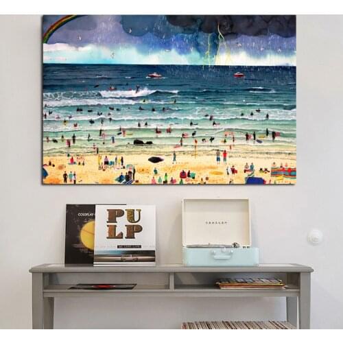 Marta Zamarska Beach Scene Wall Art Canvas Painting Posters Prints Modern Painting Wall Picture For Living Room Home Decoration