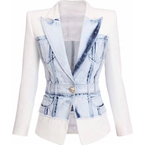 Jacket New hot style lion button cowboy leisure cultivate morality personality design stitching suit