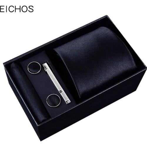 New Mens 8.0cm Wide Formal Red Cravat for Wedding Business Black Navy Striped Tie Men Accessories Drop Shipping