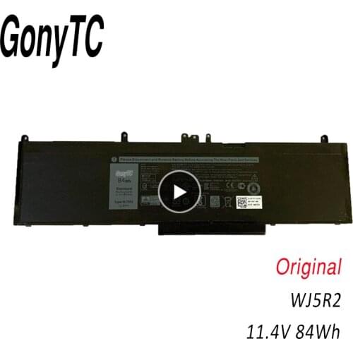 GONYTC WJ5R2 New Original Laptop Battery for Dell Precision 3510 WJ5R2 4F5YV 11.4V 84wh