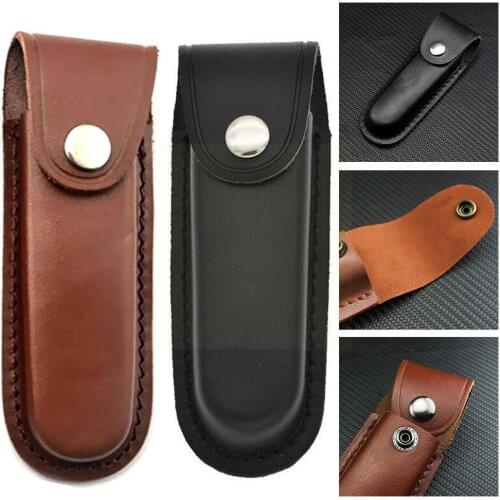 Knife Sheath For Folding Knife Sheath Holster Leather Protective Knives Cover First Cover Knife Layer Portable Folding Cowh Y3z4