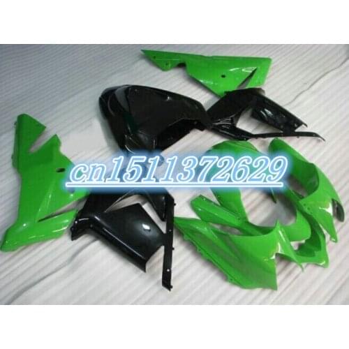 Dor-100% Brand new green black full Fairing for KAWASAKI Ninja ZX10R 04 05 ZX-10R 2004-2005 ZX 10R 04 05 2004 2005 body work D