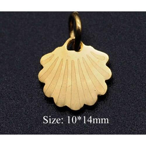 5pcs/lot Mother of Pearl Shell 316L Stainless Steel DIY Pendant Charms Wholesale For Jewelry Making Finding Supplies
